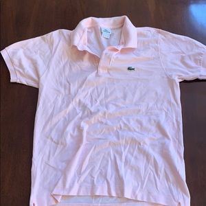 Pink Lacoste polo